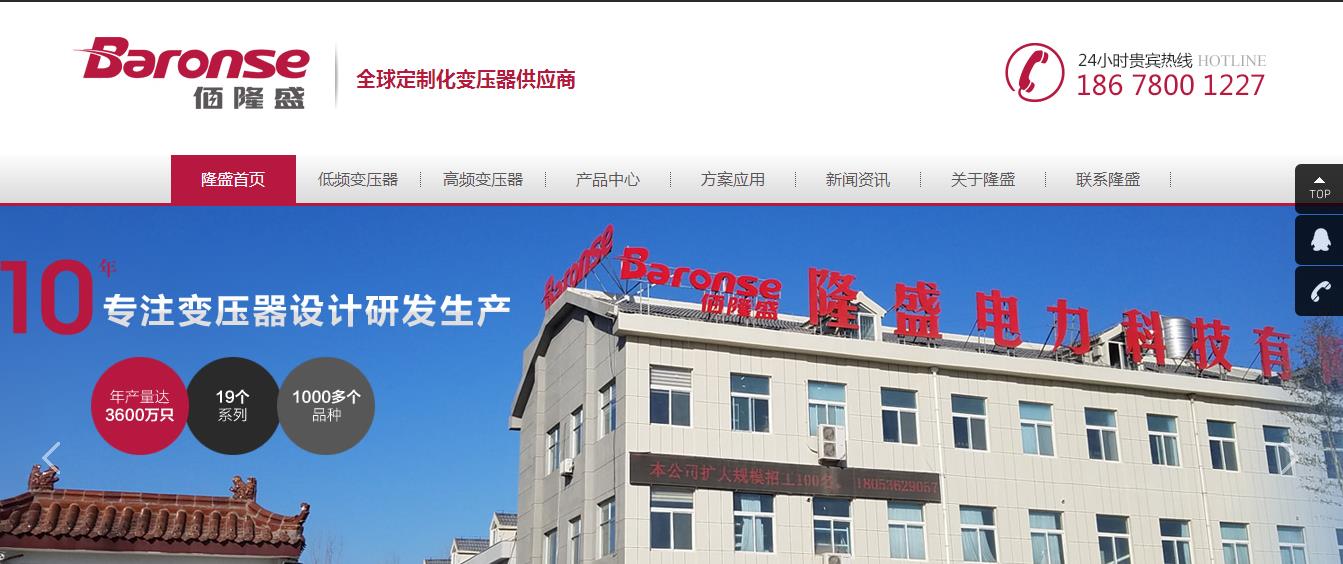 隆盛電力企業(yè)網(wǎng)站建設(shè)